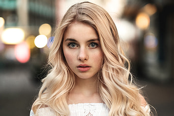 Model Women Outdoors, girls, model, graphy, eyes, blonde HD wallpaper