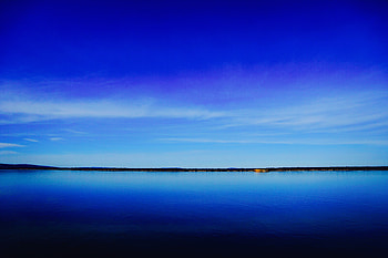 Lake Under Blue Sky, lake, blue, sky, nature HD wallpaper