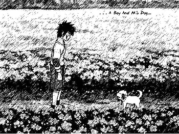 kiba and akamaru, dog, gray, anime, kiba, naruto, akamaru HD wallpaper