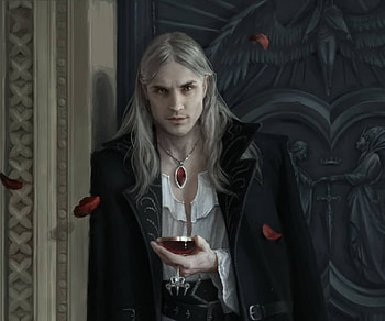 Sorin the Mirthless, halloween, martina fackova, fantasy, art, sorin, luminos, vampire, dark, man HD wallpaper