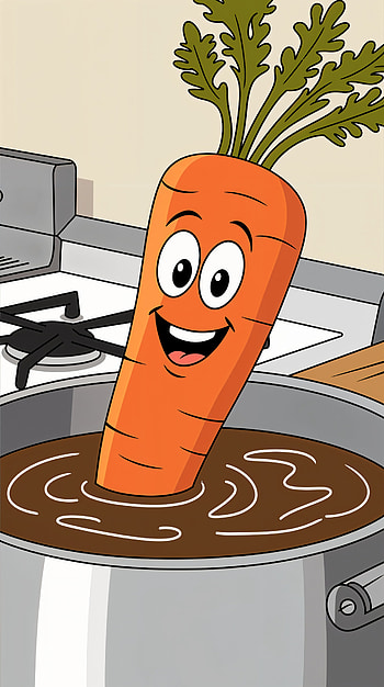 Cheerful Carrot: A Fun for Food Lovers, cartoon, cooking, Happy, kitchen HD phone wallpaper