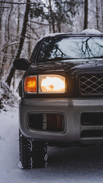 Snow, Cars, Shine, Light, Car, Suv, Machine, Headlight HD phone wallpaper