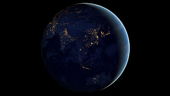 Space - Lights Earth Night Planet Black Nature Animated for 16:9 High HD wallpaper