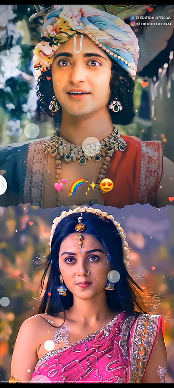 Radha krishna, face, lip HD phone wallpaper