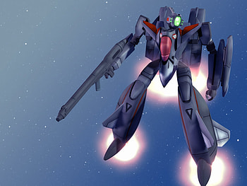 VF - 11B Super Thunderbolt, thunderbolt, ova, macross, macross plus, anime, mecha, vf - 11b, fly, battroid mode HD wallpaper