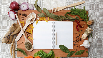 Recipe notebook, Essential spices, Culinary inspiration, Homemade goodness HD wallpaper