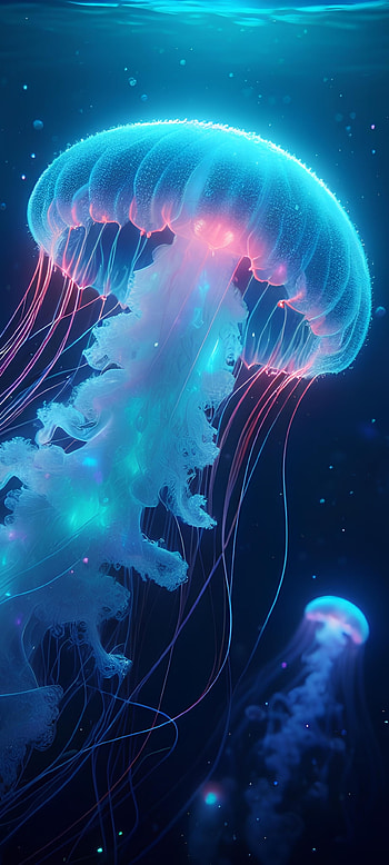 A jellyfish in the water, jellyfish HD phone wallpaper
