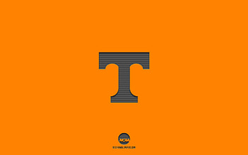 Tennessee Volunteers, orange background, American football team, Tennessee Volunteers emblem, NCAA, Tennessee, USA, American football, Tennessee Volunteers logo HD wallpaper