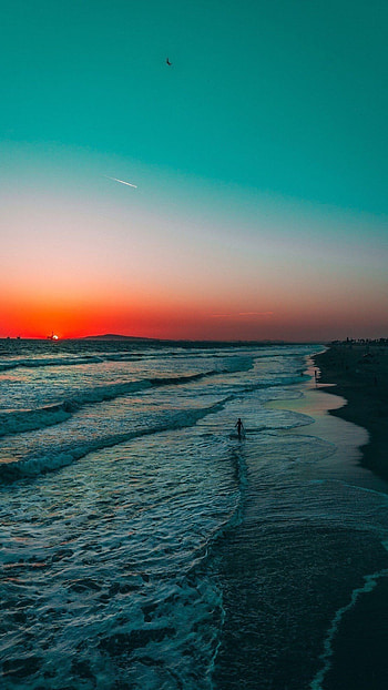 Beach Background, Adorable Sunset Background HD phone wallpaper