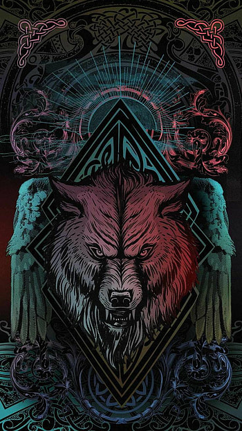 Wolf , art, felidae HD phone wallpaper