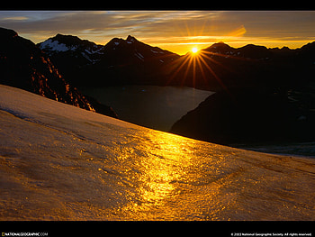 sun, morning, water, yellow HD wallpaper