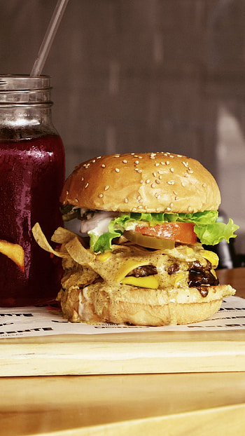 Burger, Food HD phone wallpaper