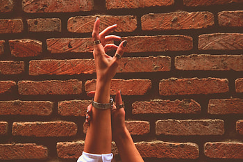 Decorations, Miscellanea, Miscellaneous, Wall, Hands, Brick HD wallpaper