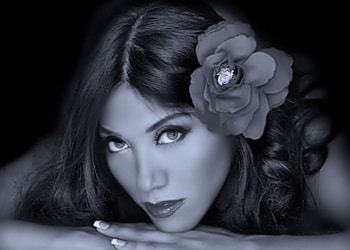 Flower, sexy, girl, model HD wallpaper
