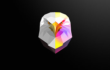 Art, Vector, Bird, Eagle, Geometric, Polygon HD wallpaper