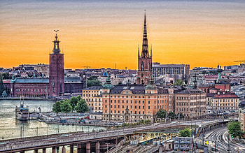 Gamla Stan, Stockholm, Evening Sunset, Swedish City HD wallpaper
