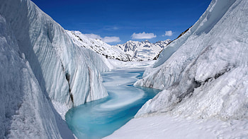 Mer De Glace Glacier , glacier, nature HD wallpaper