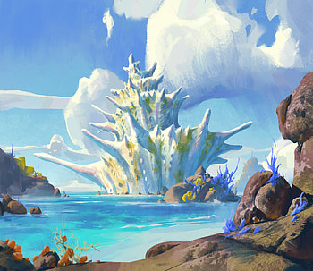 World of Harmonia - Relics of the old shores, Sci Fi, landscape HD wallpaper