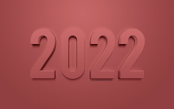 Bronze 2022 3D background, 2022 New Year, Happy New Year 2022, Bronze background, 2022 concepts, 2022 background, 2022 3D art, New 2022 Year HD wallpaper