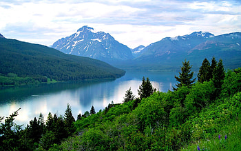 THE NATURE of PEACE, mountains, glacier national park, two medicine lake, lake HD wallpaper