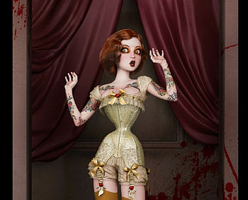 Twisted doll, doll, fantasy, art, woman HD wallpaper