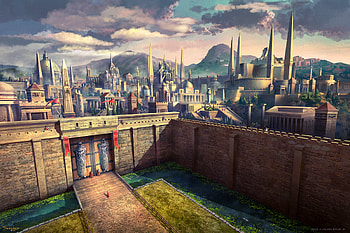 Building, Fantasy, City, Gate HD wallpaper