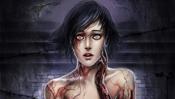 Different, Betrayal, Woman, Spooky, Horror, Hurt, Fantasy, Female, Scary, Girl, Scars, Art, Short hair, Thrilling HD wallpaper