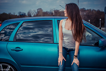 Long Hair Women With Cars, girls, model, cars HD wallpaper