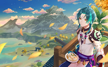 Xiao, mountains, Genshin Impact, protagonist, manga, Xiao Genshin Impact, warrior HD wallpaper