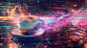 Cosmic Coffee Ultra for , food, coffee, motion, colorful, Abstract HD wallpaper