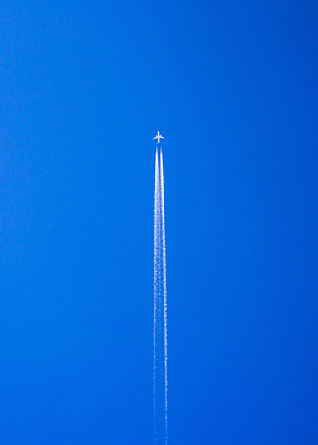 Sky, Smoke, Minimalism, Plane, Airplane HD phone wallpaper