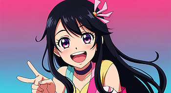 Radiant Smiles: A Anime Delight, smiling anime, Anime, girl, colorful, Happy, anime girl HD wallpaper