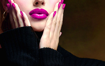 Lipstick, Pink lipstick girl HD wallpaper