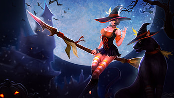 Witch, girl, cg, fantasy HD wallpaper