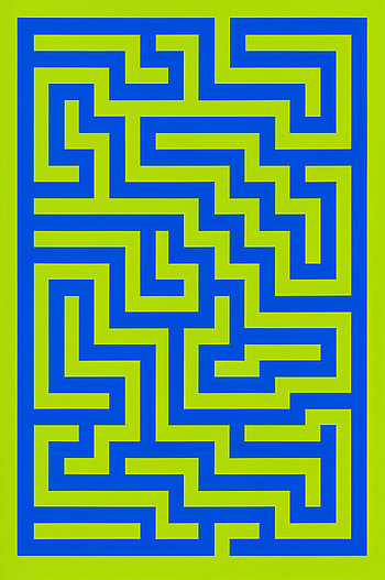 Neon Labyrinth | Pocket Maze: Neon Paths | Vivid Maze Grid | Mobile Maze Art, pattern HD phone wallpaper