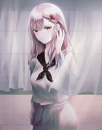 Anime, Form, Sight, Opinion, Girl, Schoolgirl HD phone wallpaper