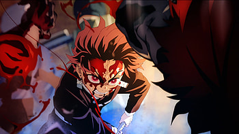 Tanjiro vs hantengu, Hantengu (Demon Slayer), Tanjiro Kamado, Demon Slayer: Kimetsu no Yaiba, Anime HD wallpaper