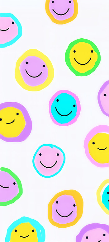 Pastel Smiley, face HD phone wallpaper