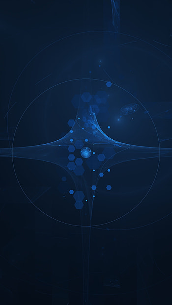 Fractal, minimal, shapes, blue art HD phone wallpaper
