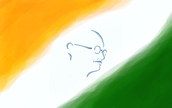 Flags of India, Symbol with Mahatma Gandhi, Indian flag , High resolution HD wallpaper