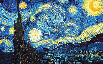 Starry night, Vincent van Gogh HD wallpaper