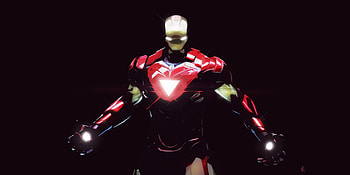 Glow, iron armour suit, Iron man, art HD wallpaper