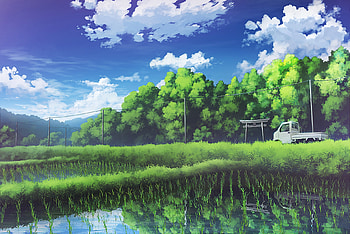 Art, Summer, Truck, Crops, Lorry HD wallpaper
