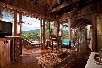 Luxury Exotic Wood Beach Villa, island, tropical, beach, islands, ocean, swimming, sea, luxury, room, exotic, hotel, paradise, suite, villa, wood, view, pool, resort HD wallpaper