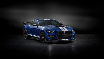 Blue Ford Mustang Shelby Gt500, ford-mustang, cars, 2023-cars HD wallpaper