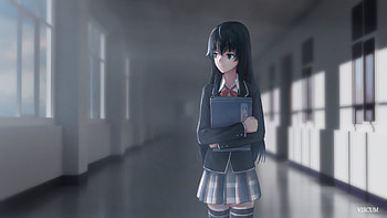 Yahari Ore No Seishun Love Comedy Wa Machigatteiru, Anime, My Teen Romantic Comedy Snafu, Black Hair, Long Hair, School Uniform, Yukino Yukinoshita HD wallpaper