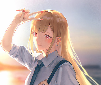 Marin Kitagawa, Marin Kitagawa, Anime, My Dress-Up Darling HD wallpaper