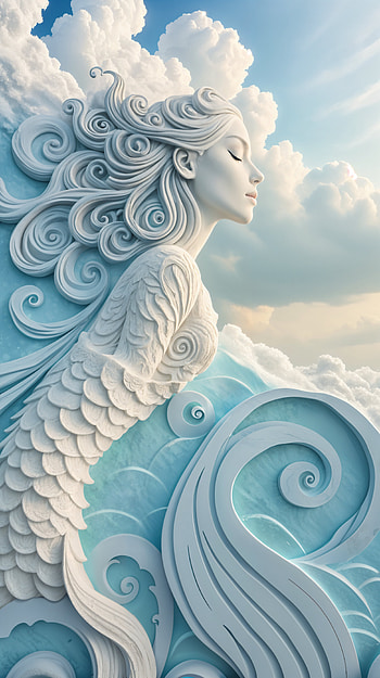 Serene Mermaid Waves: Dreamy , mermaid HD phone wallpaper