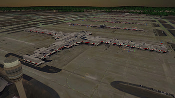 Hartsfield-Jackson Atlanta International Airport, Tower 3D expansion, Feelthere simulation game, Aviation enthusiasts HD wallpaper