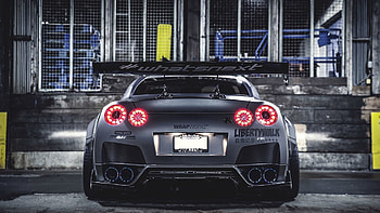 Nissan GTR Liberty Walk Back View HD wallpaper
